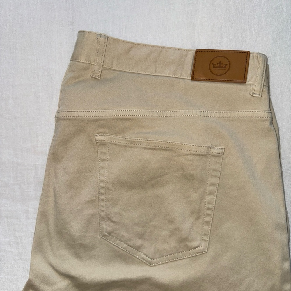 Beige Casual Pants with Back Pocket